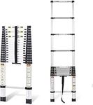 RIKADE Telescopic Ladder, 20.63FT Aluminum Telescoping Ladder with Non-Slip Feet, Portable Extension Ladder for Household and Outdoor Working,330lb Capacity