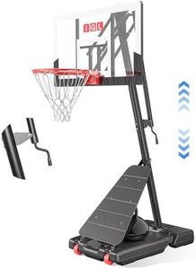 IGL Portable Basketball Hoop 10ft Adjustable, Sturdy Outdoor Basketball Goal System with 40" Shatterproof Backboard & Large Base, Rolls Easily for Kids, Teens & Adults, Backyard Driveway