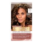 L’Oréal Paris Excellence Crème Permanent Hair Color, 5N Natural Brown, 100% Grey Coverage, Ammonia Free, Hair Dye, 1 EA