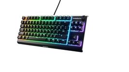 SteelSeries Apex 3 TKL - RGB Gaming Keyboard - Tenkeyless Compact Esports Form Factor - 8-Zone RGB Illumination - IP32 Water & Dust Resistant - American QWERTY Layout, Black