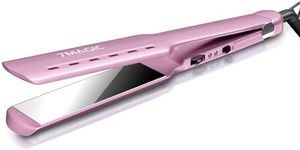 7MAGIC Nano Titanium Hair Straightener, 1.7" Wide Flat Iron for All Hair Types, Flat Iron Hair Straightener with 5 Temp, Hair Iron with Dual Voltage, Straightening Iron for Fast Straightening, Purple