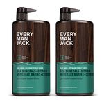 Every Man Jack Men’s Hydrating Body Wash for All Skin Types - Cleanse and Hydrate Skin with Naturally Derived Marine Extracts, Coconut Oil, and a Sea Minerals + Citron Scent - 1000 mL - 2 Bottles