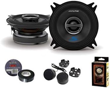 Alpine S-S40 4-Inch Coaxial Speakers with Adapter