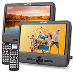 WONNIE 10" Car DVD Players Portable DVD Player Dual Screen Play Two Different or The Same Movie with 2 Headrest Mount, 5 Hours Rechargeable Battery, Last Memory, AV Out&in, Support USB/SD/Sync TV