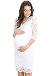 Women's Maternity Floral Lace Knee 
