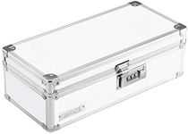 Vaultz Locking Medicine Storage Box with Combination Lock, 3.75" x 11.88" x 5.25", White (VZ00346)