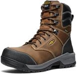 KEEN Utility Men's CSA Evanston 8" Composite Toe Waterproof Leather Durable Construction Work Boots, Bison/Black, 10 D