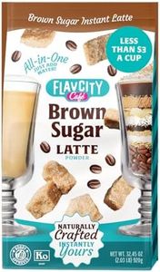 FlavCity Café Brown Sugar Latte - Flavored Instant Coffee Powder Mix with Grass-Fed Whole Milk & Real Molasses - Instant Latte Made from Real Ingredients - All In One, Just Add Water (20 Servings)