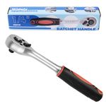 Der Erwachte 1/4-Inch Drive Ratchet Handle, Ratchet Wrench, Socket Wrench, 72-Tooth, Quick-release Reversible,Chrome Vanadium Steel Made