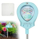 CUBETA Upgraded Soil Moisture Meter for Plants, 4-in-1 Soil pH Meter, Soil Tester for Light/Moisture/pH/Fertility, Soil pH Test Kit for Garden, Lawn, Greenhouse, Indoor & Outdoor