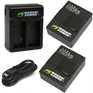 Wasabi Power Battery (2-Pack) and Dual Charger for GoPro Hero3, Hero3+ and GoPro AHDBT-201, AHDBT-301, AHDBT-302, AHBBP-301