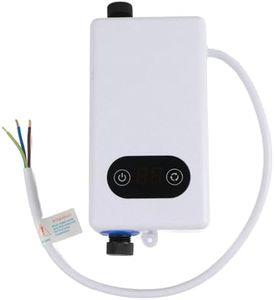 Pwshymi Mini Chauffe Eau électrique Instantané 220V 3400 W, Mini Chauffe-Eau Sans Réservoir avec Fonction Mémoire pour Maison, Cuisine