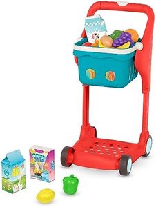 B. toys- B. play- Shop & Glow Toy Cart- Pretend Play Toys for Toddlers- Shopping Cart- Grocery Cart with Lights & Sounds – Basket & Play Food- 2 Years + (13 Pcs)