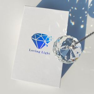 WNNNS Loving Light Memorial Gifts 40 mm Crystal Ball, Sympathy Gift Rainbow Maker, in Memory of Loved one Gifts.