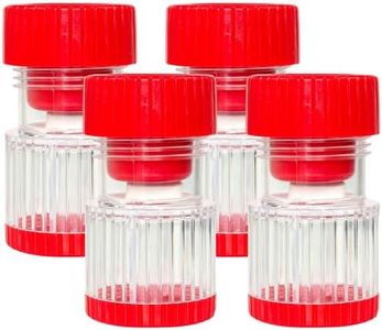 HealthSmart Pill Crusher and Grinder, Crushes Vitamins and Tablets, Holds Up to 2 Pills, with Ergonomic Grips, Red (Pack of 4)