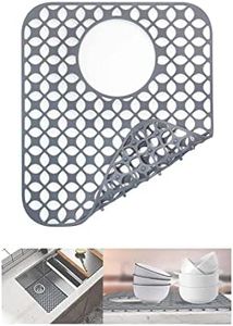 Sink Protectors for Kitchen Sink, SCITURE Sink Mats for Kitchen Stainless/Ceramic Sinks, Folding Non-slip Kitchen Sink Mat, Heat Resistant Silicone Sink Mat (1 Pcs, Grey, 13.58 ''x 11.6 '')
