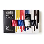 Liquitex BASICS Acrylic Paint Set, 5 x 75ml (2.4-oz) Tube Paint Set,2.5 Fl Oz (Pack of 5)