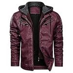 MANSDOUR Men's Faux Leather Jacket 