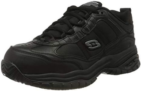Skechers Men's Soft Stride Grinnel M Industrial Shoe, Black Leather/Black Mesh, 8.5 UK