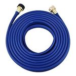 H2O WORKS Garden Flat Soaker Hose 1/2 in x 25ft,More Water Leakage, Heavy Duty Metal Hose Connector Ends, Perfect Delivery of Water,Garden Flower Bed and Vegetable Patch,Landscaping, Savings 80% Water