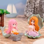 VAYINATO® Miniature Mermaid Cute Resin Toys for Aquarium Fish Tank Decoration and Desk, Terrarium, Cake and Indoor DIY Decorations (2 Pcs Any Mermaid) by Petzifeworld