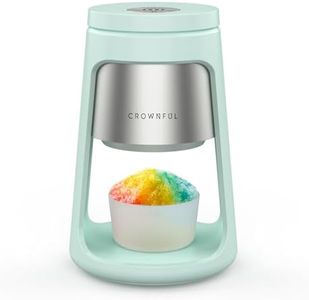 CROWNFUL Shaved Ice Machine, Snow Cone Machine with 2 Ice Cups, Ice Shaver Machine for Snow Cones, Snowballs, Frozen Cocktails and More, Easy to DIY with Snow Cone Syrup at Home,Gifts for Men&Women
