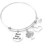 Kivosliviz Gigi Jewelry for Women Grandma Jewelry Gifts Grammy Jewelry Grandma Bracelets for Women Best Gigi Ever Bracelet