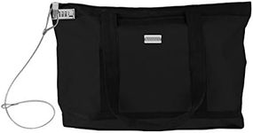 Vaultz Locking Zipper Tote Bag, Water Resistant Nylon, 5.x 19.90 x 13.4 Inches, Black (VZ00678)