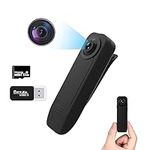 Mini Spy Camera, FHD 1080P Wearable Mini Camera Surveillance, Nanny Cam, Easy to Use, Motion Detection, Night Vision, Long Battery Life, Body Camera, Spy Cam, Small Camera, 32GB SD Card Included