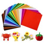 40 Pcs Stiff Felt Fabric Sheets, 12 x 12 inches Squares Nonwoven Patchwork Assorted Color Felt Fabric Sheet Craft Supplies for DIY Craft Sewing School Projects Decoration (30 x 30cm)