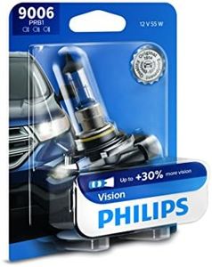 Philips 9006 Vision Upgrade Headlight Bulb with up to 30% More Vision, 1 Pack