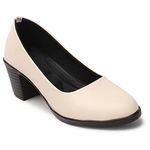 FURIOZZ Women Pump Heel Bellies AK01-Cream-36