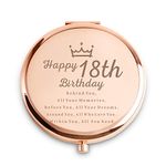 18th Birthday Gifts for Women - Funny 18 Year Old Birthday Gift Ideas for Daughter, Sister, Granddaughter, Best Friends, Bestfriend, Girlfriend - Personalized Compact Mirror