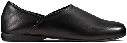 Clarks Harston Elite Leather Slippers In Black Standard Fit Size 9