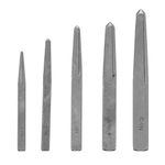 5Pcs Screw Extractor, Straight Fluted Screw Extractor Set, Broken Damaged Bolt Easy Out Removal Tool Square Type