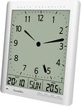 Youshiko Radio Control (UK & Ireland Version/Premium Quality/Clear Display) Digital Analog Style Silent Wall Clock