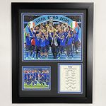 Legends Never Die, Inc. Italy | 2020 UEFA European Championship Winners | 12"x15" Framed Photo Collage