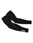 TCA Arm Sleeves with UPF 50+, Anti-Slip, All-Season Arm Warmers for Men and Women Breathable Outdoor for Cycling, Running, Gaming, Compression Sleeve Arm - Black, S