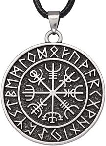 HAQUIL Viking Jewelry Icelandic Vegvisir Symbol Pendant Necklace for Men for Women