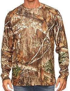 Realtree Men's Essential Camo Lightweight Performance Long Sleeve Shirt (RT Edge, Large)