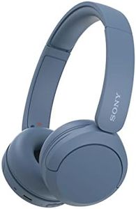 Sony WH-CH520 Wireless Headphones, Light Comfortable, on-Ear Style, Clear Voice Calls, 50 Hours Battery Life, Quick Charge, Multipoint, Blue