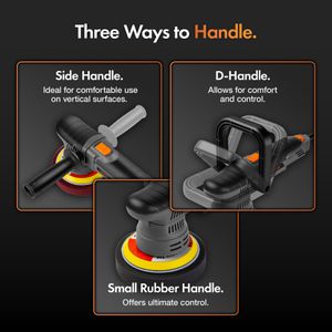 VonHaus Dual Action Car Polisher Kit – 650W, 6 Speeds, 4 Pads, Case