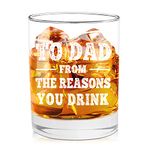 to Dad from The Reasons You Drink Funny Whiskey Glass Gifts for Dad - Novelty Birthday, Gifts for Dad, Unique Dad Gifts from Daughter, Son, Wife, Cool Present Ideas for Family Dad, 11 oz