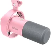 FIFINE XLR/USB Dynamic Microphone, Studio XLR Vocal Podcast Microphone for Recording, USB Streaming Mic with Mute Button, Gain Knob, Headphones Monitoring for Voice-Over, Video-Amplitank K688 Pink