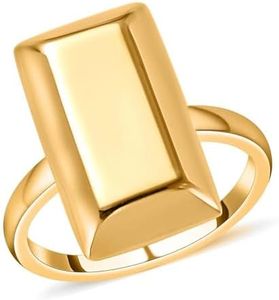 ILIANA 18k Gold Rings for Women - Solid Gold Jewelry Size 8 - Engagement Anniversary Wedding Trendy Unique Gifts