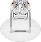 Nuby High Chair Waterproof Floor Mat - 50" Clear Circle Kitchen Mat - Protects Floor from Spills and Messes