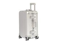 Monoprice 20in Lightweight Aluminum Carry-On Luggage, Travel Suitcase, Spinner Wheels with TSA Approved Combination Locks - FORM Collection, Silver (140870)