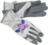 Gold Leaf RHS COLLECTION MALVERN Ladies Comfortable Deerskin Leather Gardening Gloves Lilac Iris - Great Gift