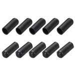 sourcing map 10Pcs Heat Shrink End Cap 10mm ID x 30mm L 2:1 Ratio Heat Shrink Tubing Caps Lined Sealed Waterproof Adhesive for Electrical Wire Cable, Black