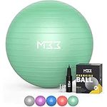 Mode33 Exercise Ball - 55 to 85cm Extra Thick Anti-Burst Yoga Ball with Hand Pump - Gym Ball for Fitness, Pilates, Pregnancy, Labour, Birthing Ball, Swiss Ball (L (75cm), lime green